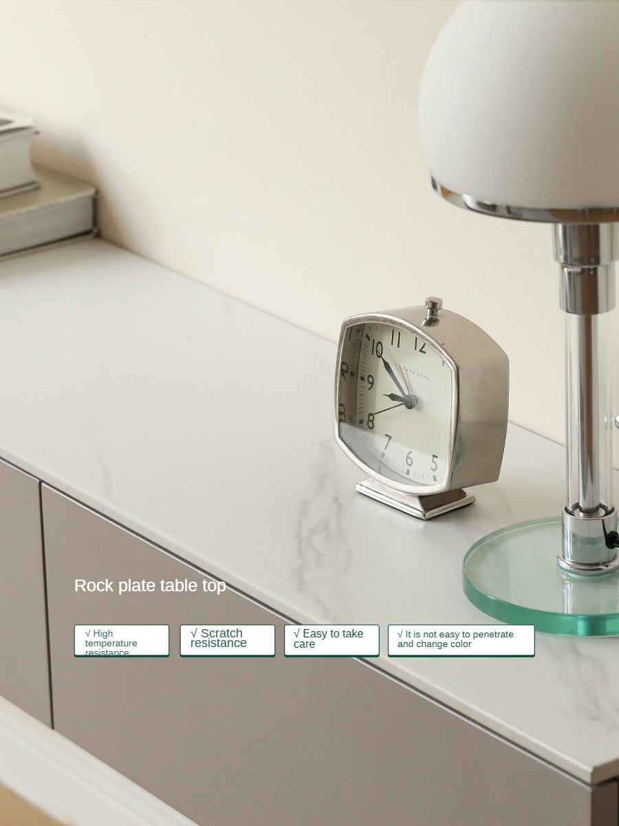 Poplar Solid Wood Wall-Mounted Suspended Splicing TV Cabinet.