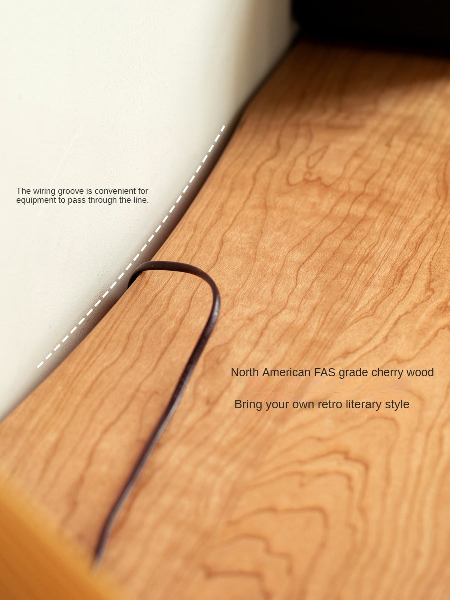 Cherry, Poplar Solid Wood Floor TV Cabinet.