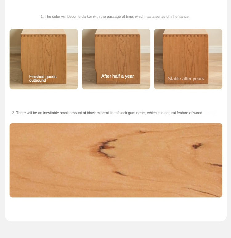 Cherry, Poplar Solid Wood Floor TV Cabinet.