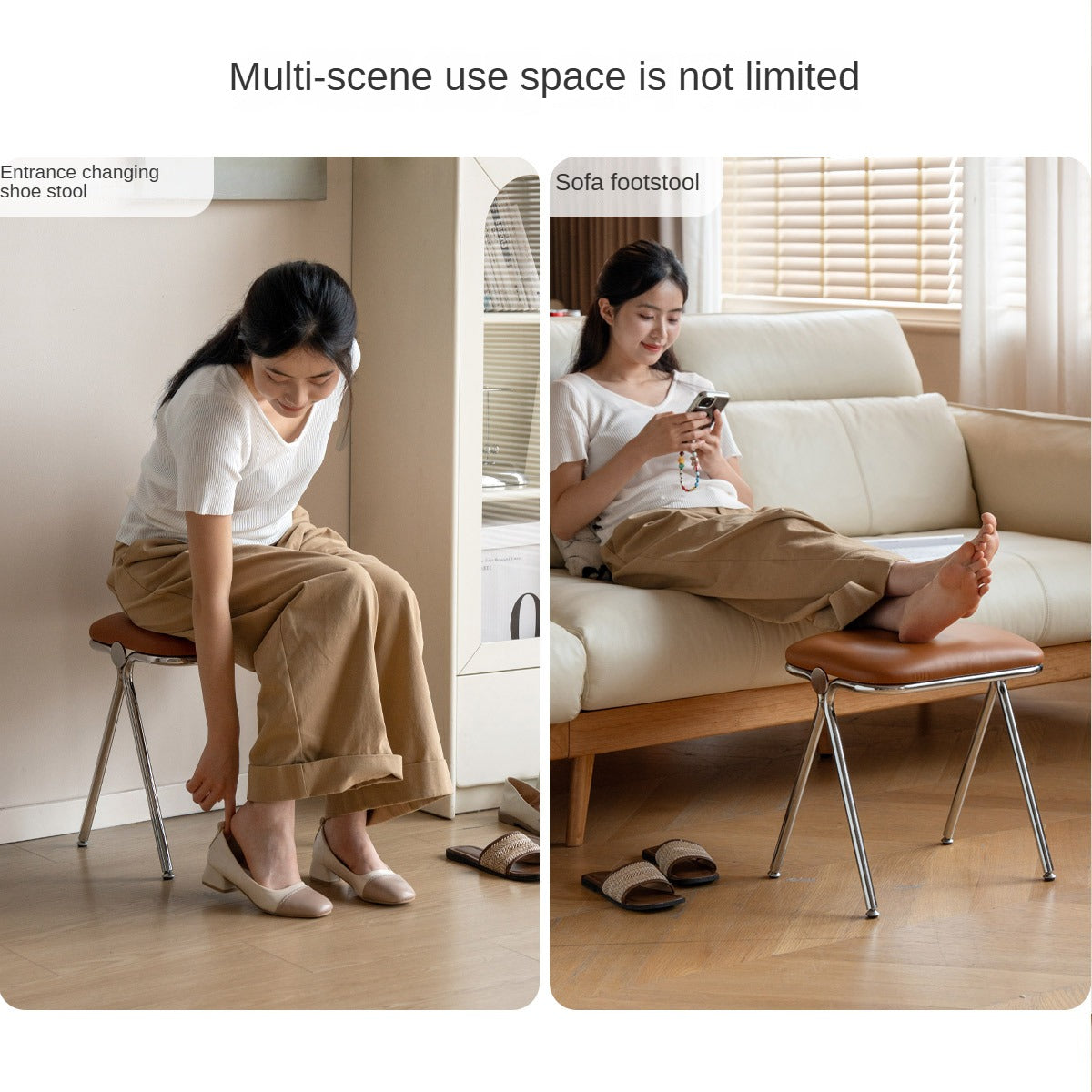 Soft Bag Square Makeup Stool.