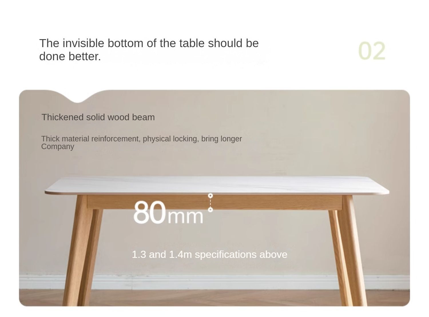 Solid RubberWood, Oak Solid Wood Rock Modern Dining Table