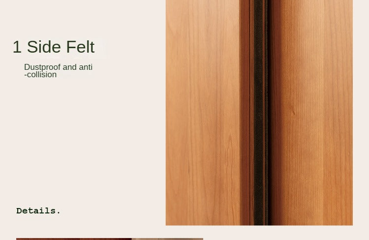 Cherry Wood Sliding Door Retro Wardrobe.