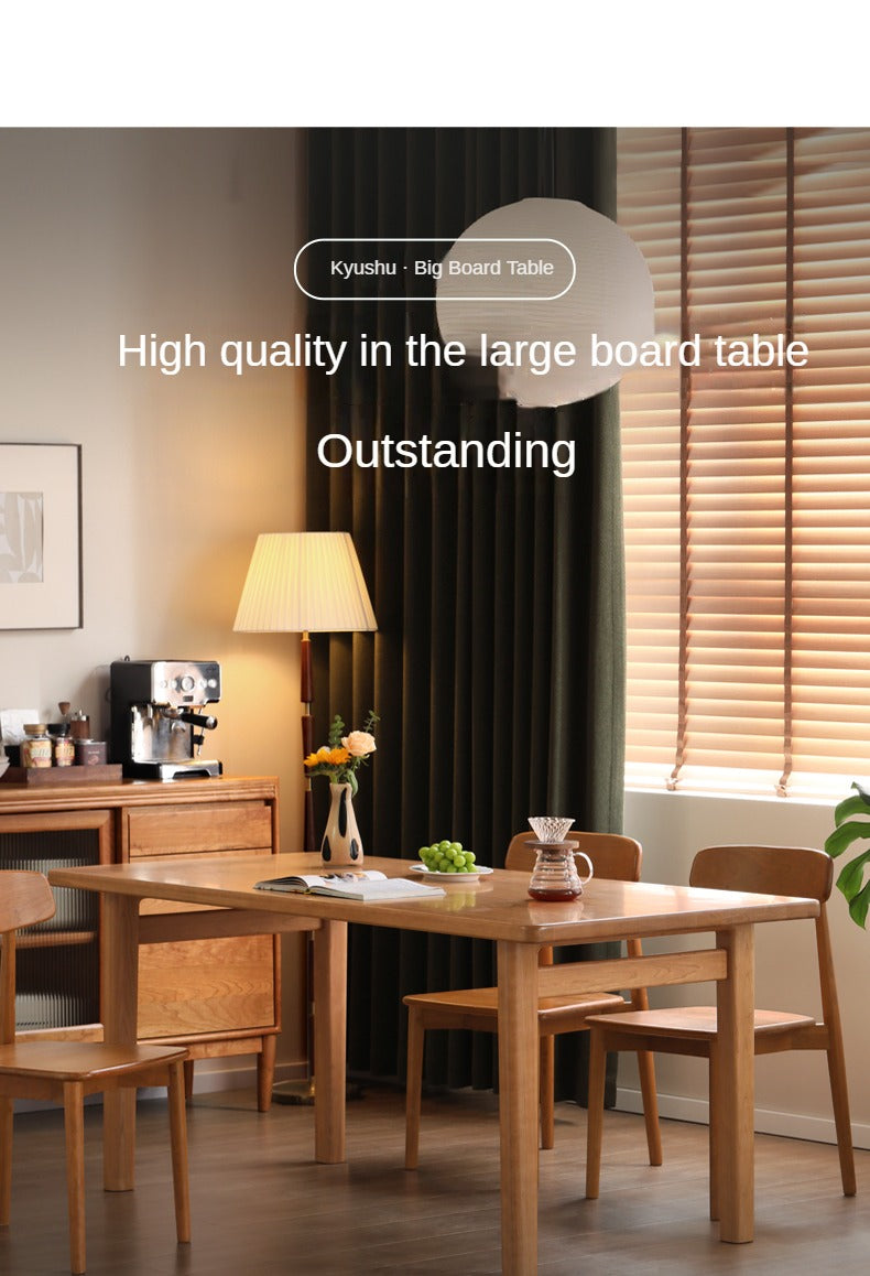 Cherry Solid Wood Large Dining Table
