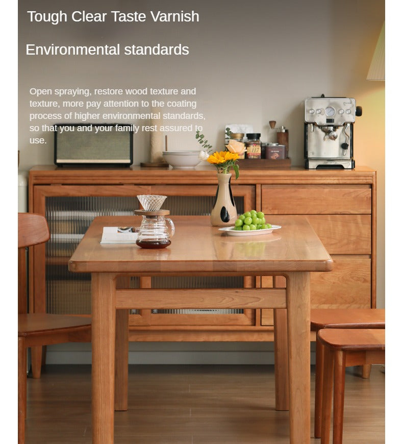 Cherry Solid Wood Large Dining Table