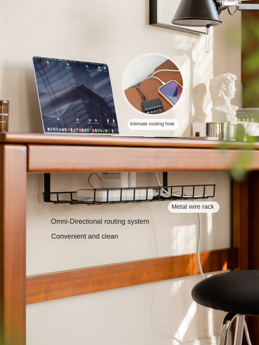 Poplar Solid Wood Narrow Office Desk.