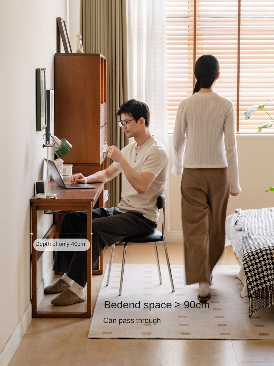 Poplar Solid Wood Narrow Office Desk.