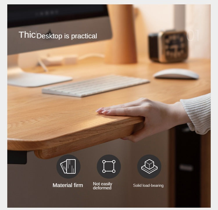 Oak, Ash Solid Wood Electric Lift Desk