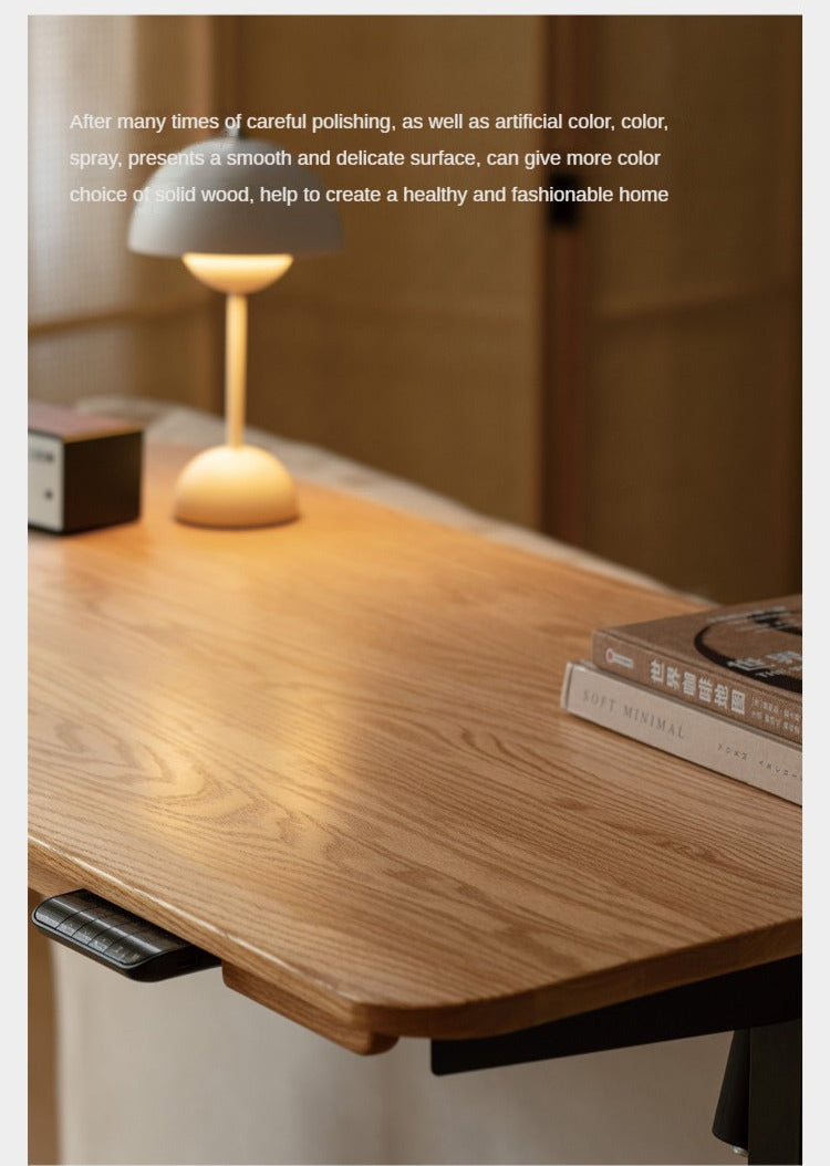 Oak, Ash Solid Wood Electric Lift Desk