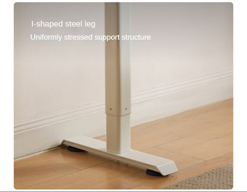 Oak Solid Wood Electric Lift Narrow Long Desk