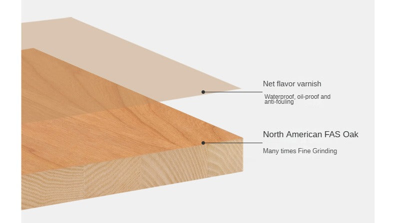 Oak Solid Wood Electric Lift Narrow Long Desk