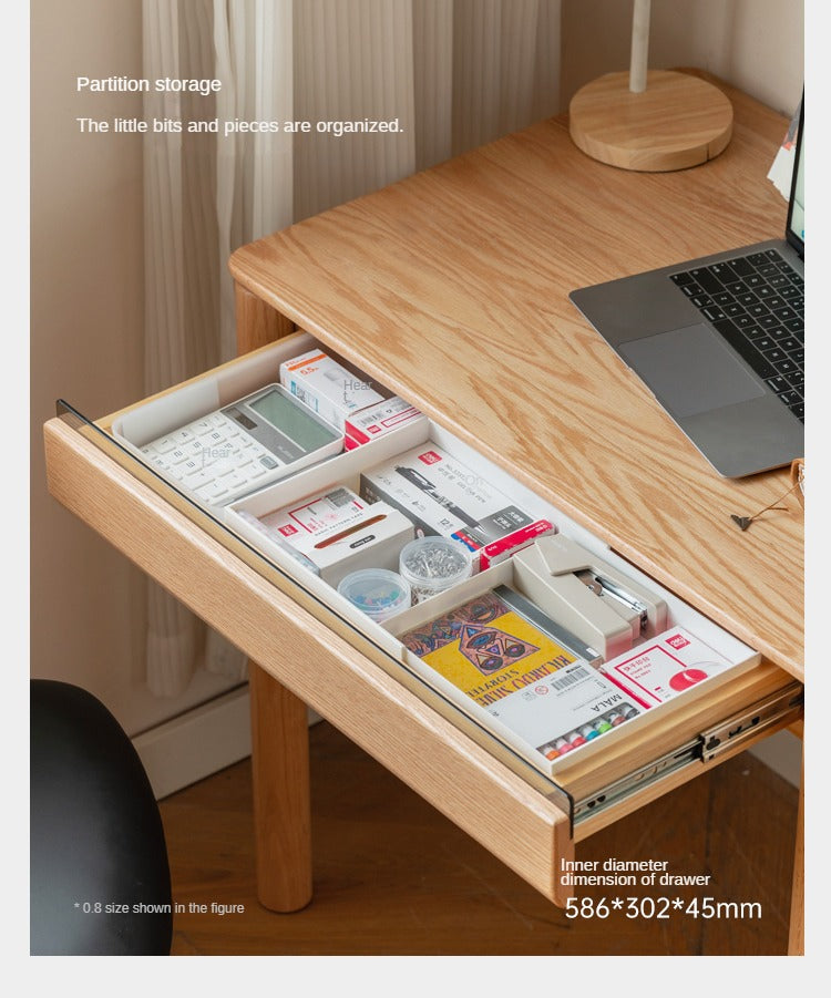 Oak Solid Wood Modern Writing Desk