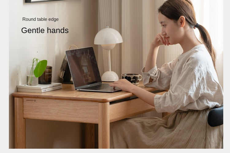 Oak Solid Wood Modern Writing Desk