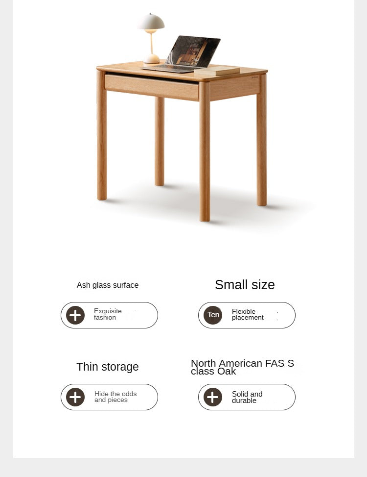 Oak Solid Wood Modern Writing Desk