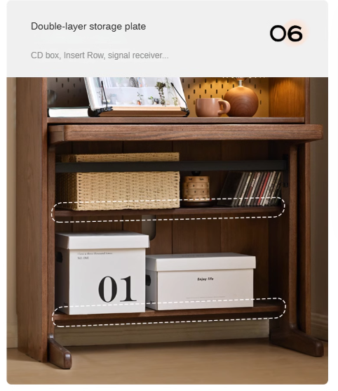 Oak, Black Walnut Solid Wood Desk Bookshelf Computer Desk Study Table