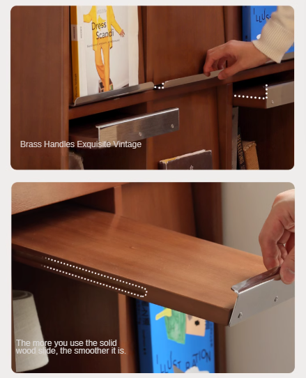 Poplar Solid Wood Household Bookcase.