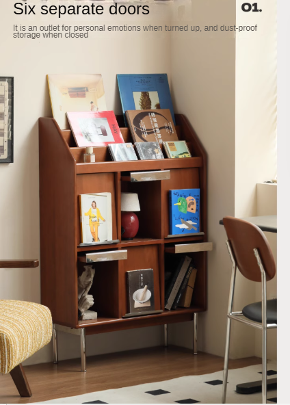 Poplar Solid Wood Household Bookcase.