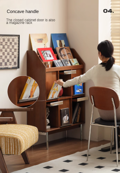 Poplar Solid Wood Household Bookcase.