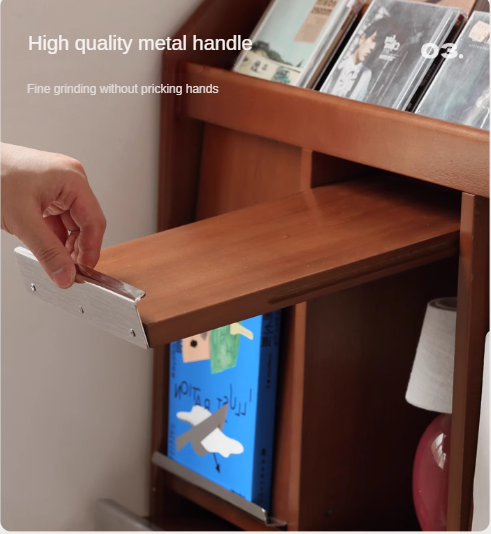 Poplar Solid Wood Household Bookcase.