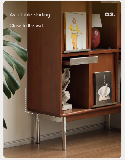 Poplar Solid Wood Household Bookcase.