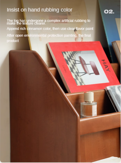 Poplar Solid Wood Household Bookcase.