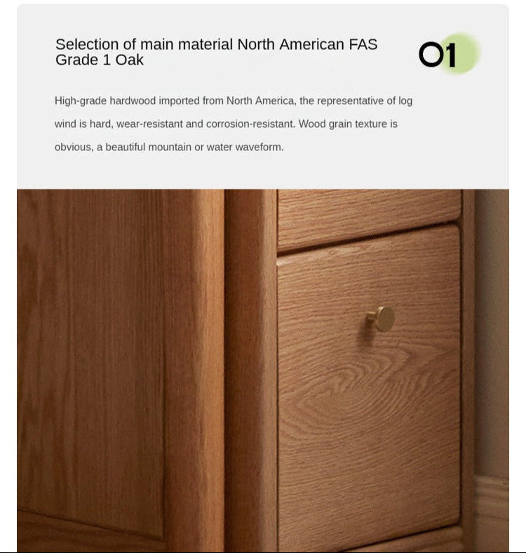 Oak Solid Wood Study Modern Bookcase