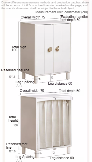 Rubber Solid Wood Children's Wardrobe Combination Storage Cabinet.