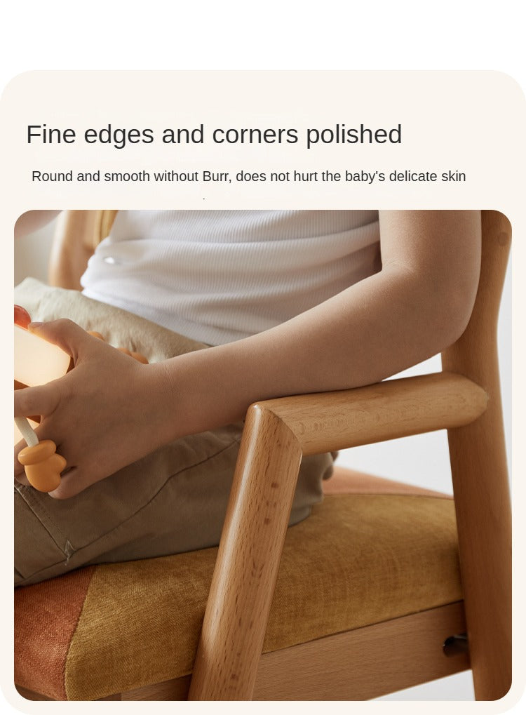 Beech Solid Wood Children's Adjustable Learning Chair.