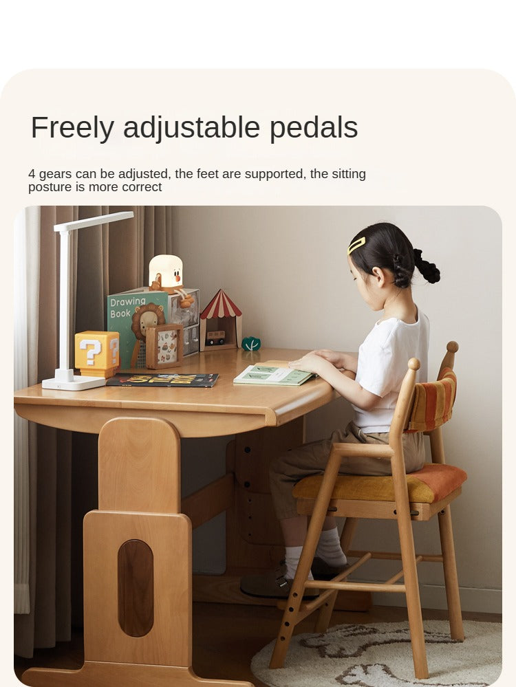 Beech Solid Wood Children's Adjustable Learning Chair.