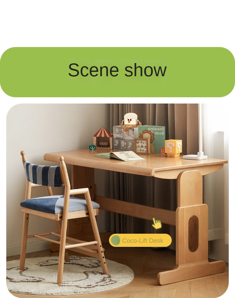 Beech Solid Wood Children's Adjustable Learning Chair.