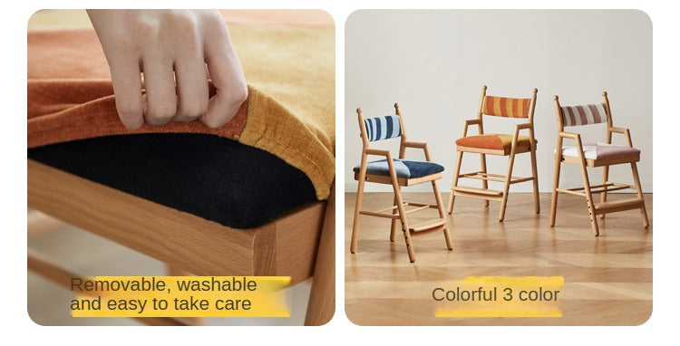 Beech Solid Wood Children's Adjustable Learning Chair.