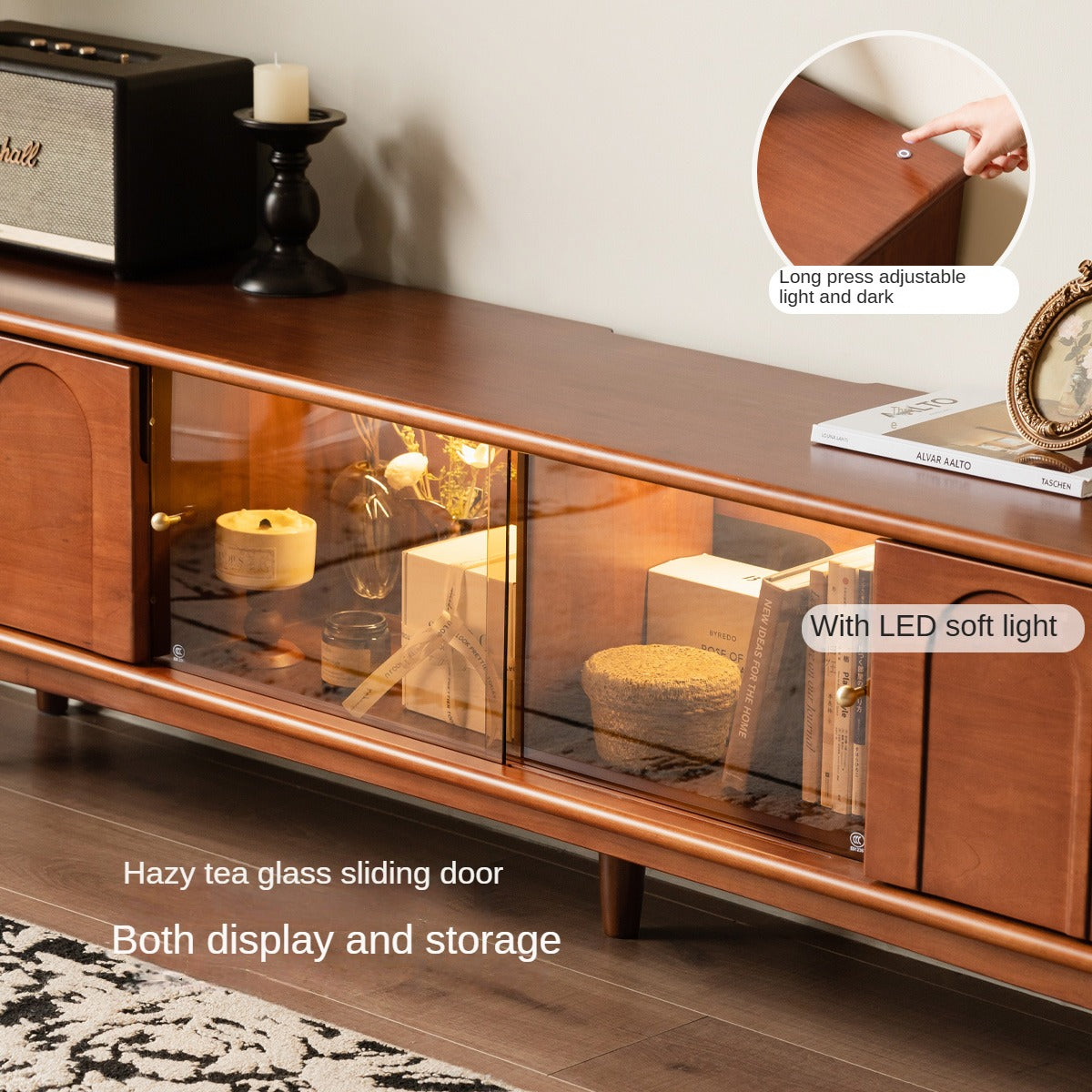 Poplar Solid Wood Antique Style TV Cabinet.