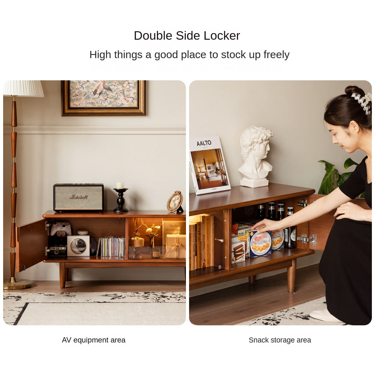 Poplar Solid Wood Antique Style TV Cabinet.