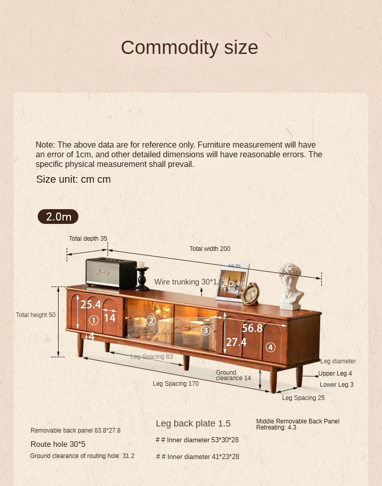 Tulipwood Solid Wood Antique Style TV Cabinet.