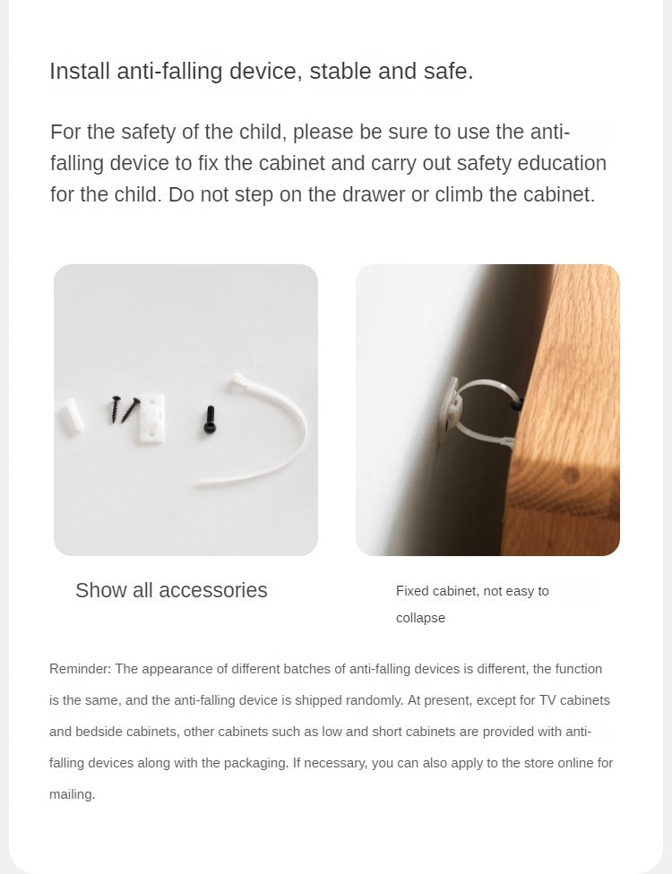 Rubber Solid Wood Children's Wardrobe.