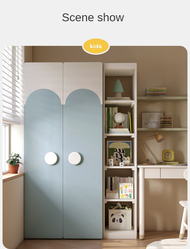 Rubber Solid Wood Children's Wardrobe.
