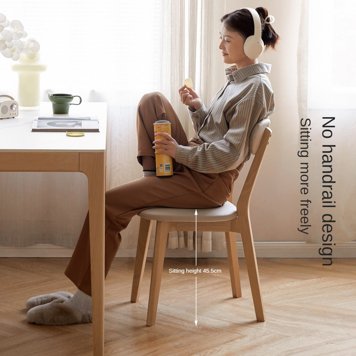 Beech Solid Wood Dining Soft Padded Butterfly Chair 4pcs