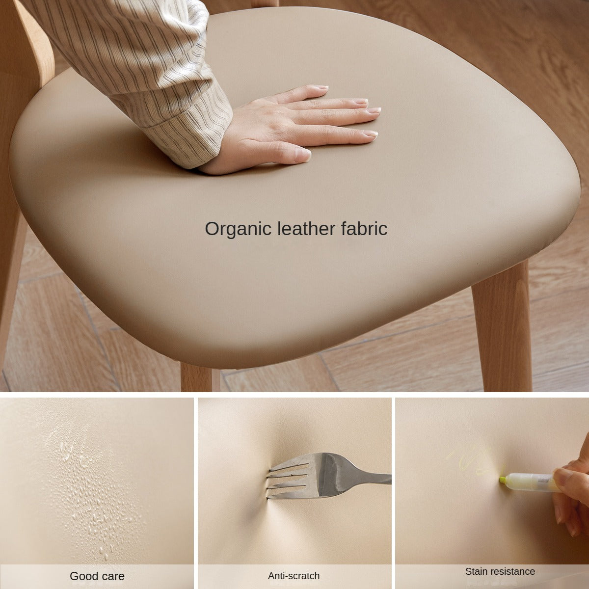 Beech Solid Wood Dining Soft Padded Butterfly Chair 4pcs