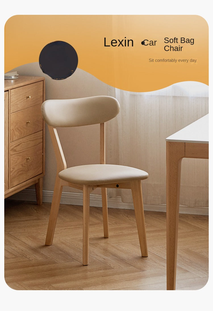 Beech Solid Wood Dining Soft Padded Butterfly Chair 4pcs