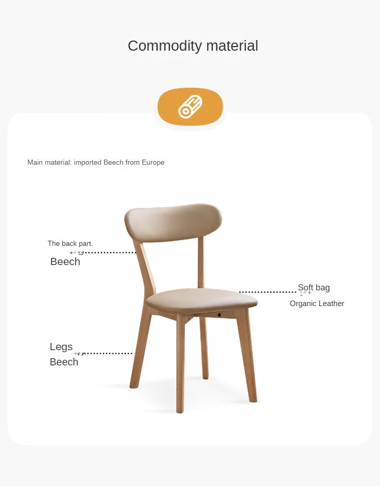 Beech Solid Wood Dining Soft Padded Butterfly Chair 4pcs