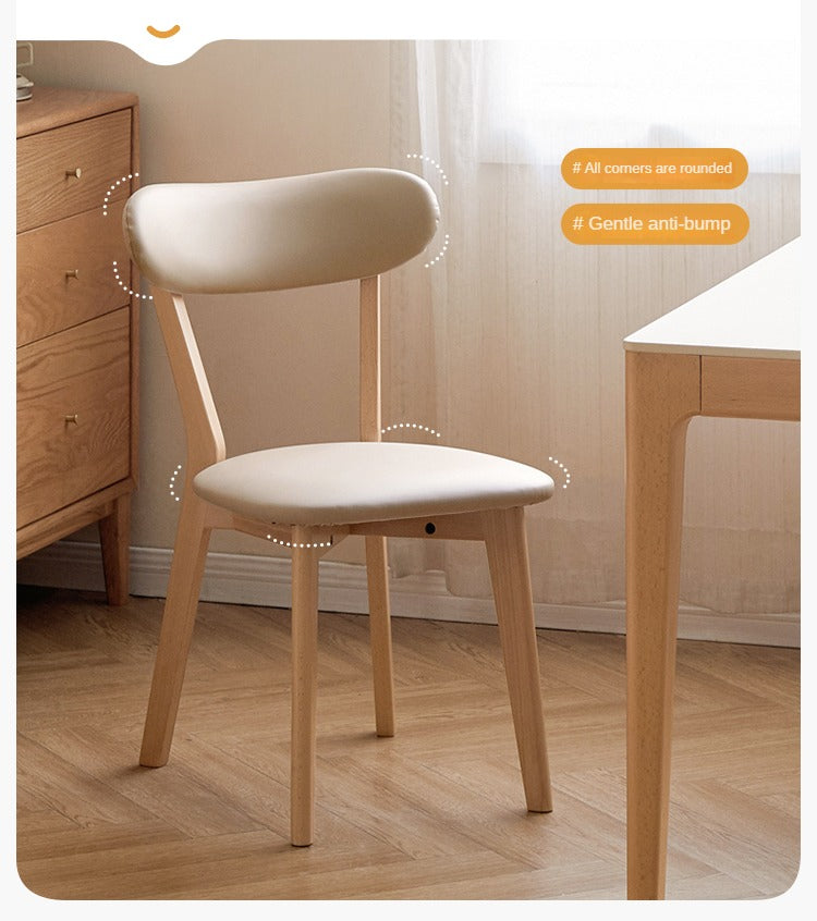 Beech Solid Wood Dining Soft Padded Butterfly Chair 4pcs