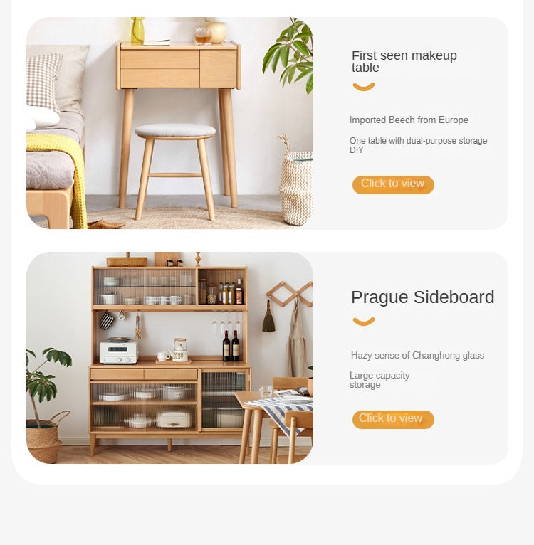 Beech Solid Wood Stackable Stools