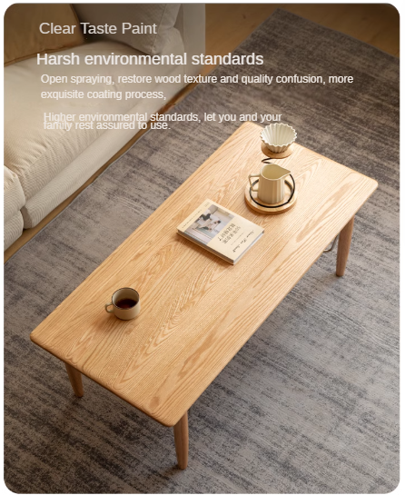 Oak Solid Wood Double-Layer Coffee Table