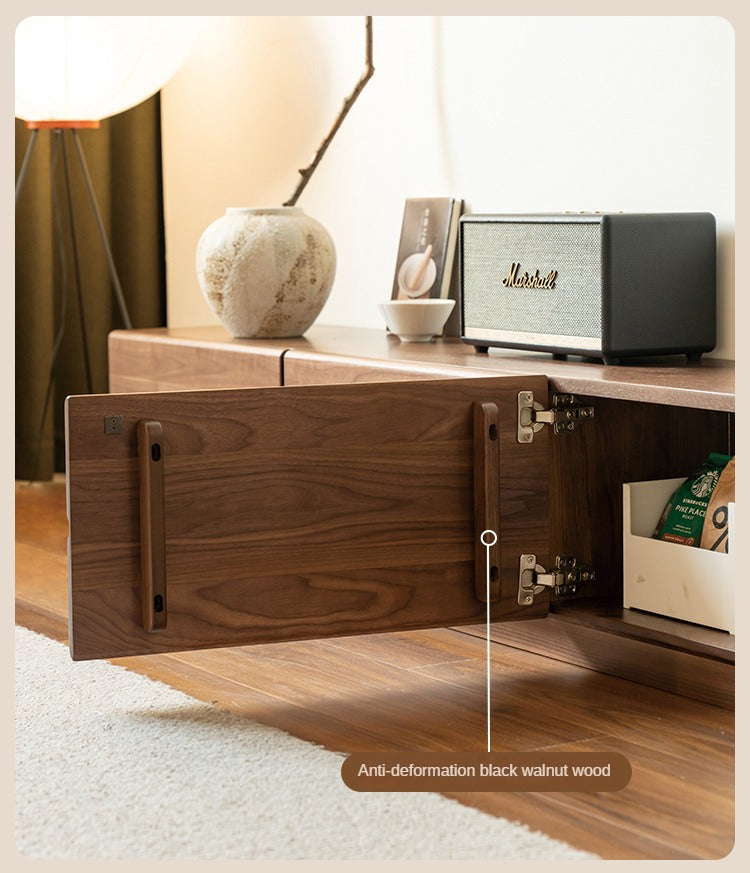 Oak, Black Walnut Solid Wood TV Cabinet.