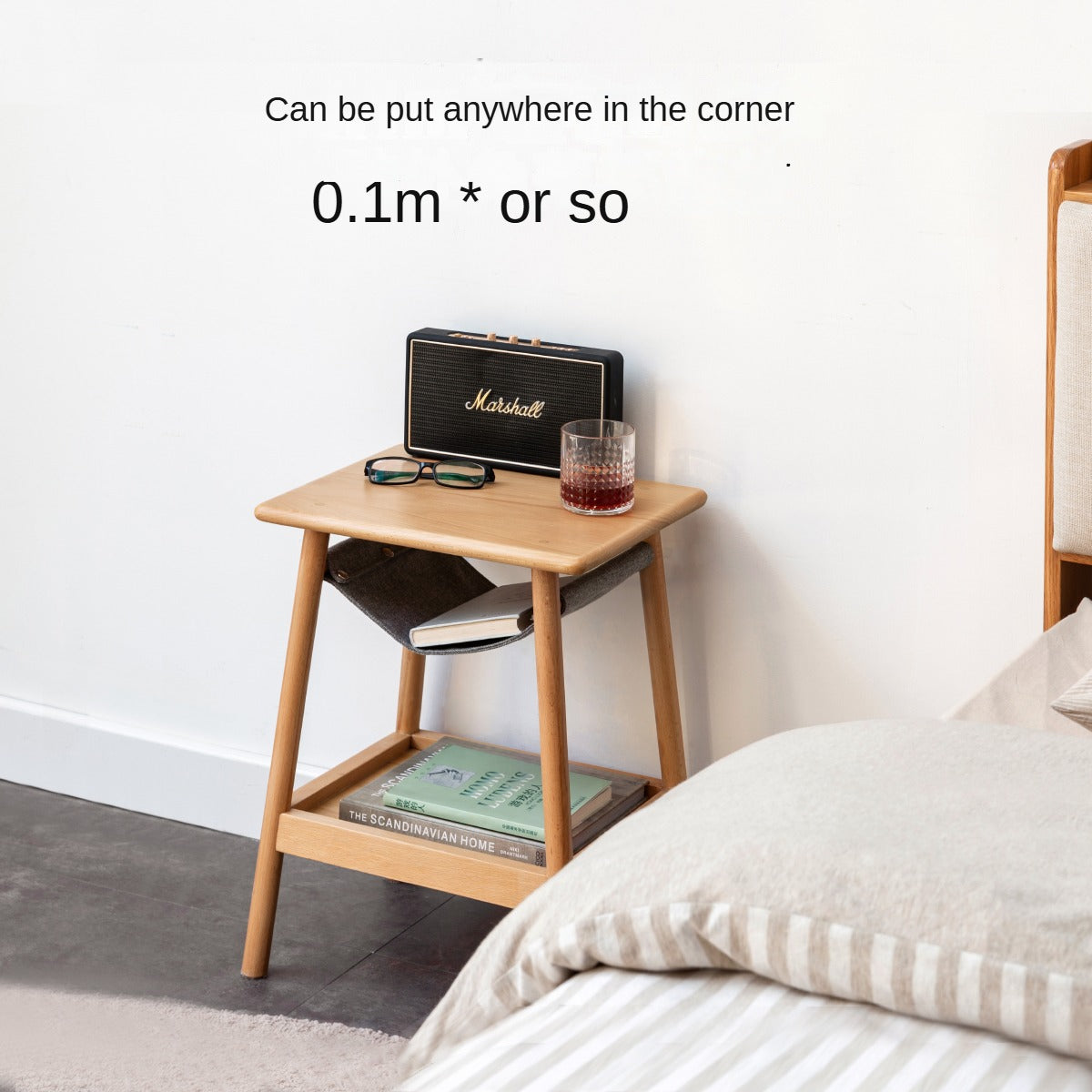 Beech Solid Wood Small Square Coffee Table