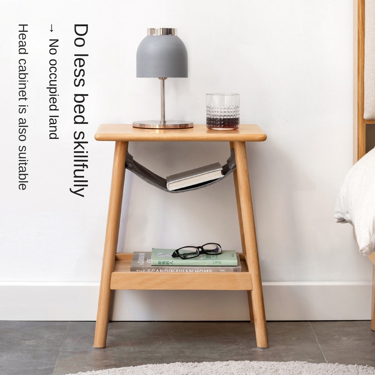 Beech Solid Wood Small Square Coffee Table