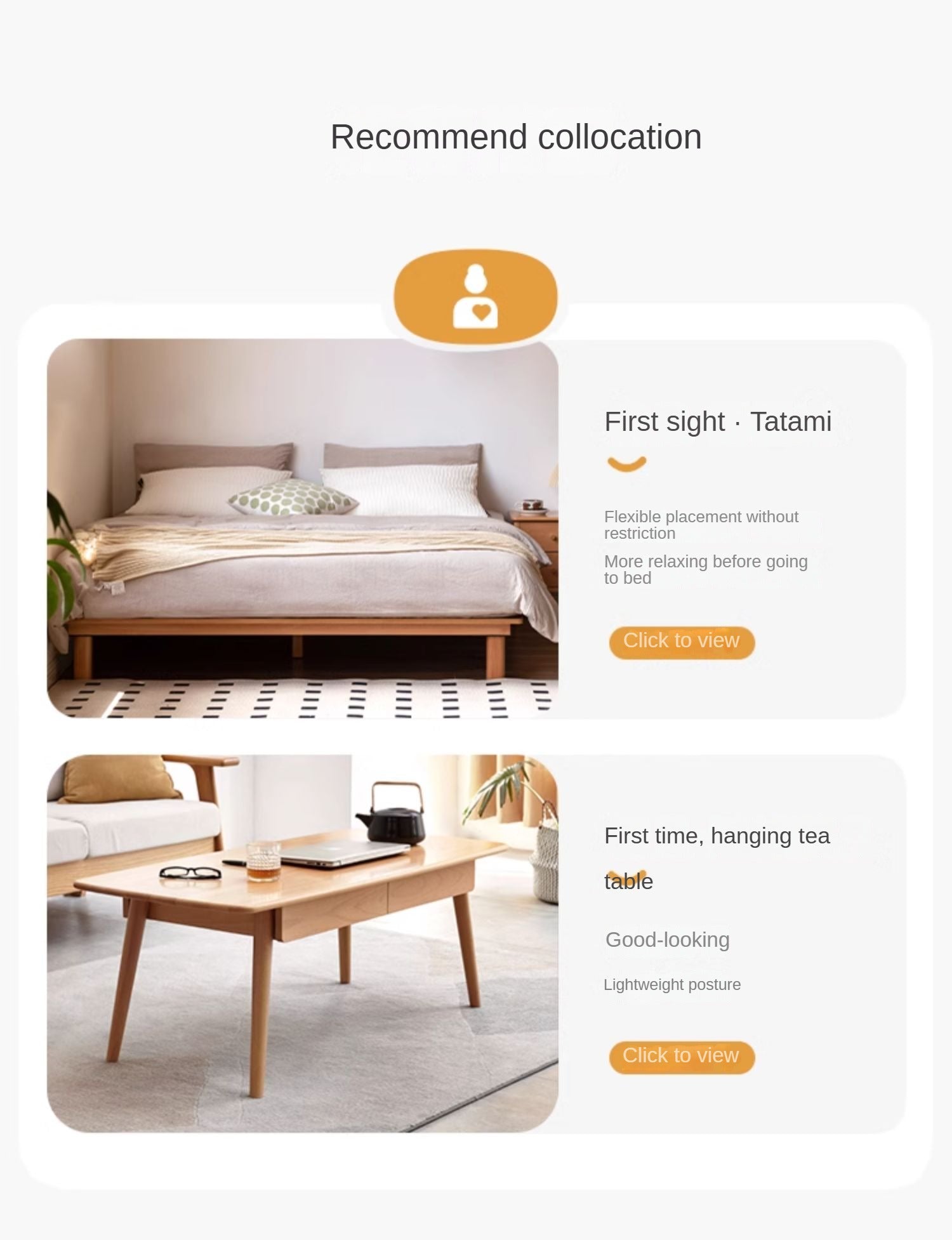 Beech Solid Wood Small Square Coffee Table