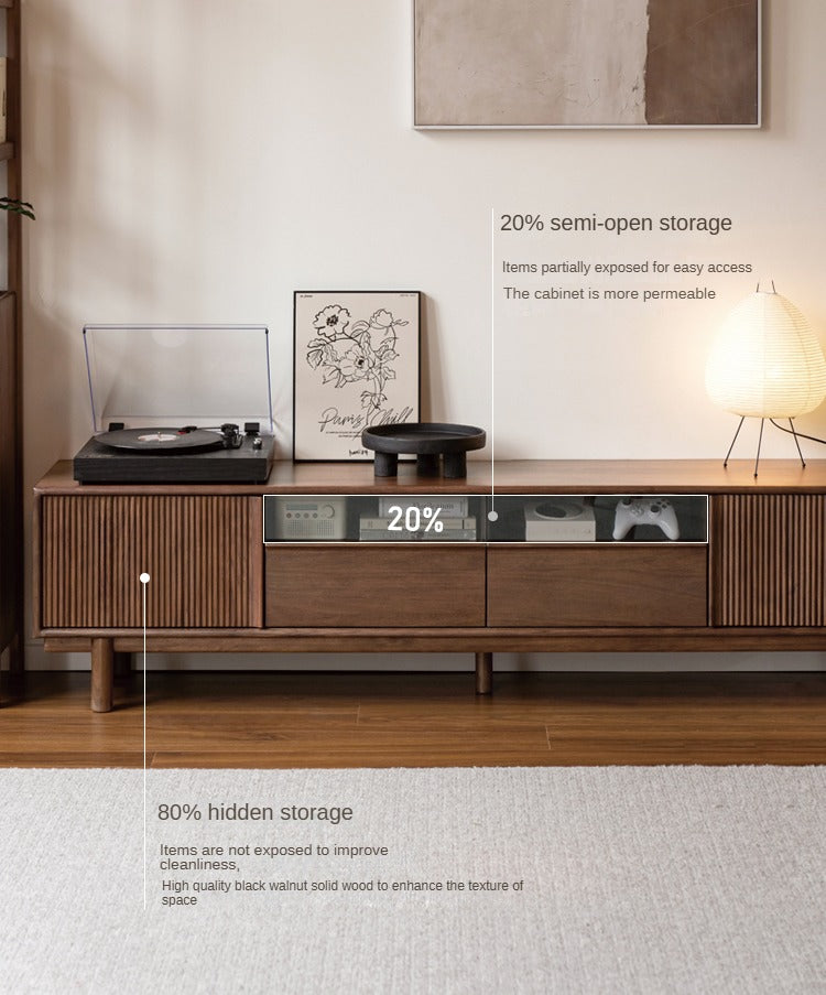 Black Walnut, Ash Solid Wood TV cabinet.