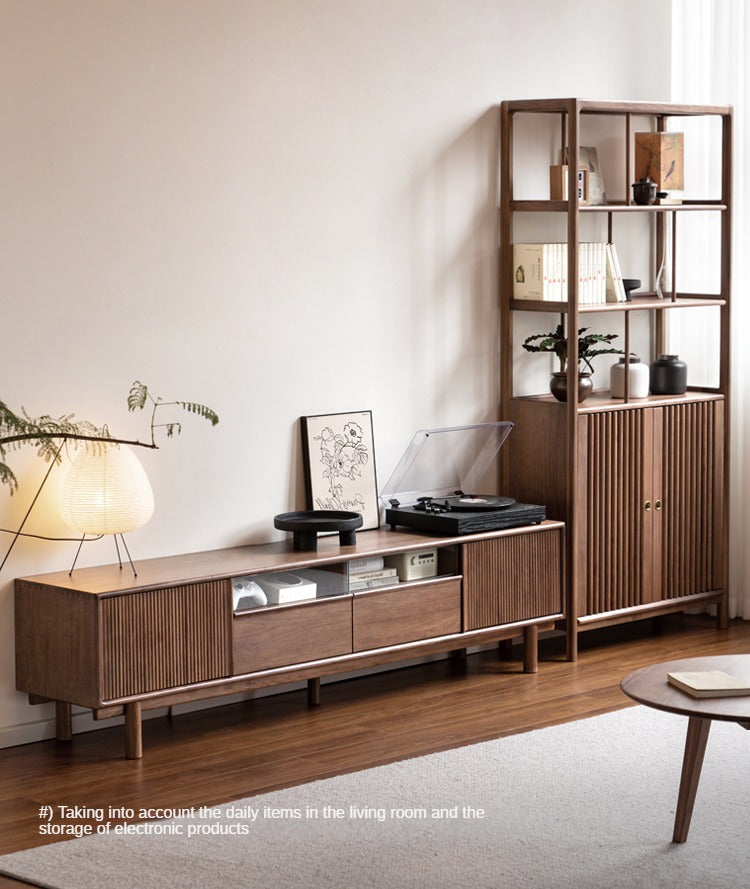 Black Walnut, Ash Solid Wood TV cabinet.