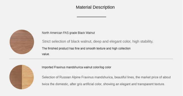 Black Walnut, Ash Solid Wood TV cabinet.