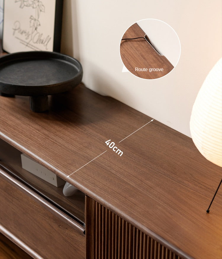 Black Walnut, Ash Solid Wood TV cabinet.